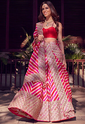Red A Line Lehenga and Ghagra Choli Buy Latest Designs Online Utsav Fashion