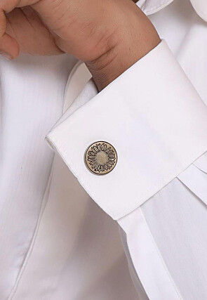 Sunflower Glitter Metallic Cufflink Pair