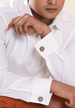 Sunflower Glitter Metallic Cufflink Pair