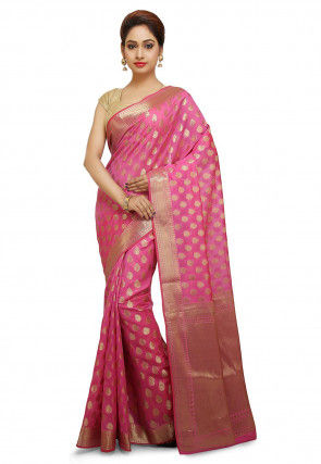 Banarasi Saree in Pink : SWZ233