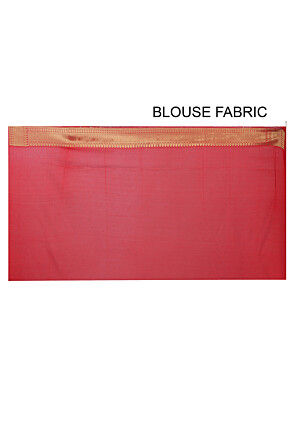 Woven Chanderi Silk Saree in Red