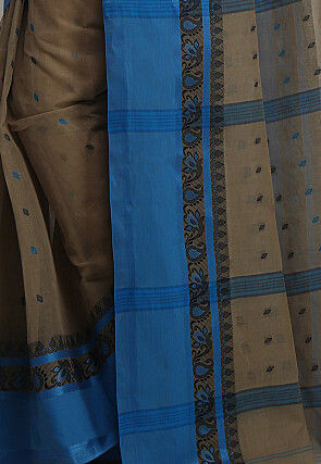 Tant Pure Cotton Saree in Beige