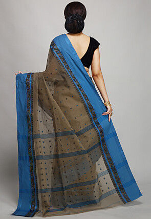 Tant Pure Cotton Saree in Beige