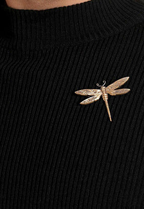 The Dancing Dragonfly Metallic Brooch