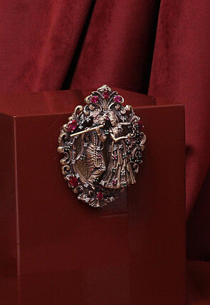 The Radha Krishna Metallic Brooch