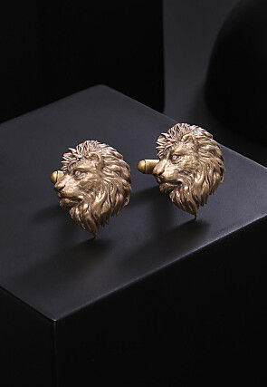 The Side Lion Metallic Cufflink Pair