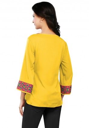 Plain Crepe Top in Yellow