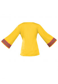 Plain Crepe Top in Yellow