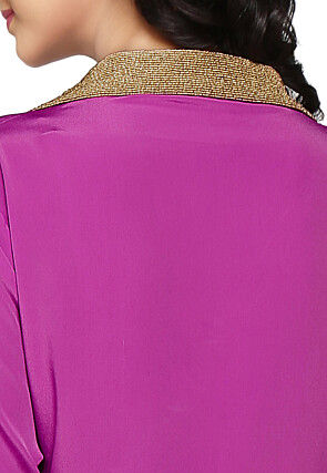 Plain Crepe Top in Purple