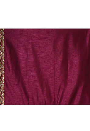 Tie Dye Printed Georgette Saree in Wine