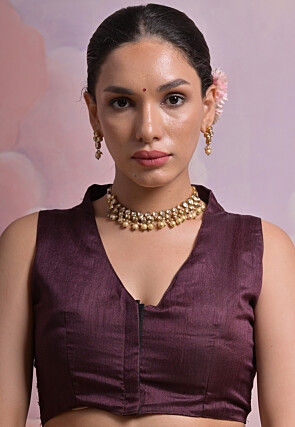 Tie Dyed Georgette Scalloped Saree in Wine