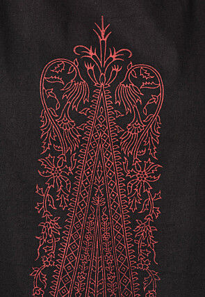 Block Printed Cotton Top in Black