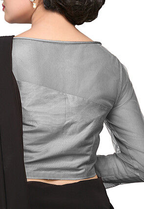 Cotton Silk Blouse in Grey