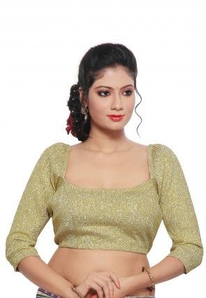 Brocade Blouse in Gold