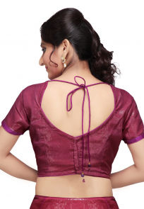 Shimmer Cotton Blouse in Pink