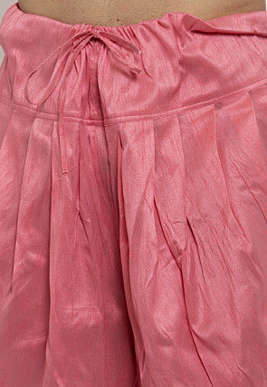 Woven Art Silk Jacquard Dhoti Kurta in Light Beige