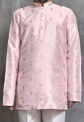 Woven Art Silk Jacquard Jodhpuri Suit in Light Purple