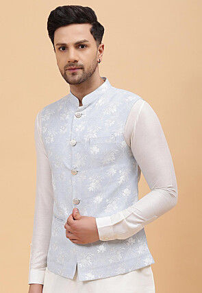 Blue half clearance coat matching shirt