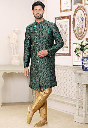 Bottle green ethnic dress 2025
