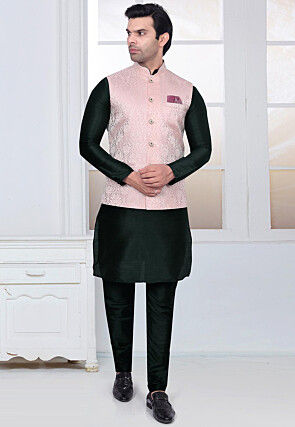 Pink kurta online black pajama