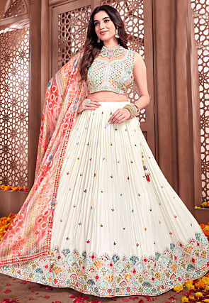 White Lehenga Cholis Buy Latest Indian Designer White Lehenga Cholis Online Utsav Fashion