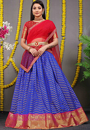 Indian Bridal Lehenga Choli in Blue Color Vaishali Silk With Gota Patti and  Real Mirror Work Heavy Bridal Lehenga Choli in USA, UK, Malaysia, South  Africa, Dubai, Singapore