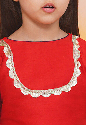 Woven Art Silk Lehenga in Violet