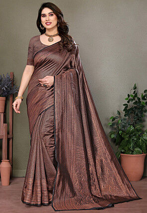 Woven Art Silk Saree in Black