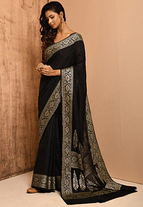 Banarasi Silk Saree in Black