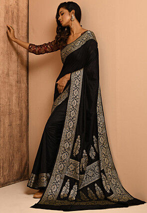 Banarasi Silk Saree in Black