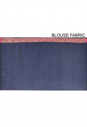 Woven Art Silk Saree in Fuchsia