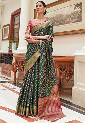 Cotton Silk Indian Saree Bollywood Ethnic Party Wear Kanchipuram Traditional  MF 