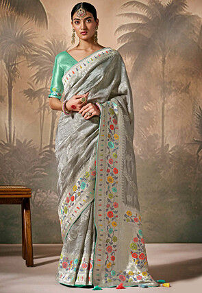 Grey Wedding Sarees Buy Latest Indian Grey Wedding Sarees Collection Online Utsav Fashion