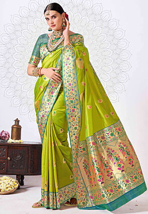 Saree Green Bridal - Buy Saree Green Bridal online in India