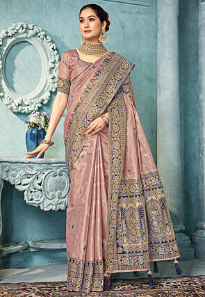 Woven Art Silk Saree in Light Purple