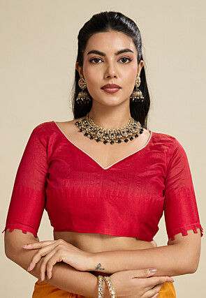 Woven Art Silk Saree in Mustard