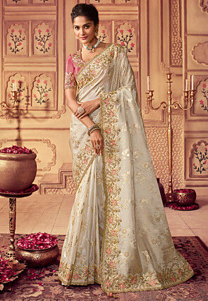 Wedding white sarees online clearance