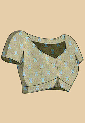 Woven Art Silk Saree in Peach