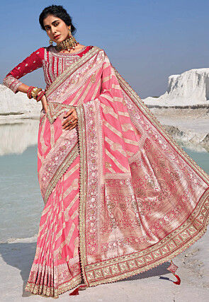 Pink Wedding Sarees Buy Latest Designs Online Utsav Fashion