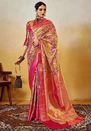 Woven Art Silk Saree in Purple