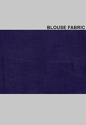 Woven Art Silk Scalloped Saree in Pink and Navy Blue