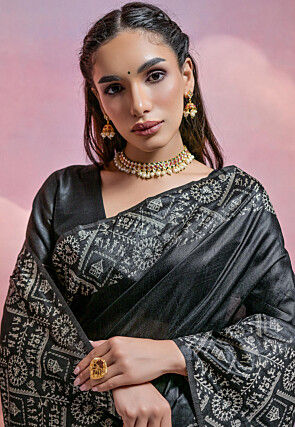 Bangalore Silk Saree in Black