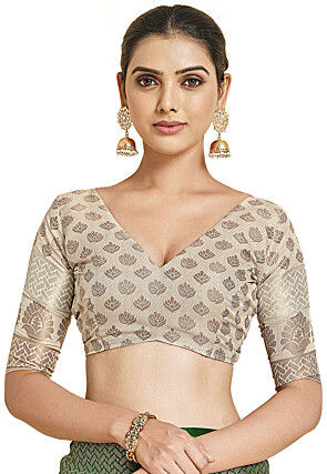 Woven Bangalore Silk Saree in Dark Green