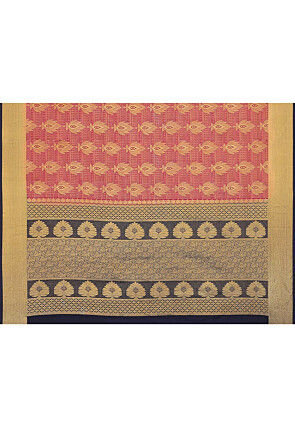 Woven Bangalore Silk Saree in Fuchsia