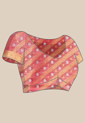 Woven Bangalore Silk Saree in Golden and Green