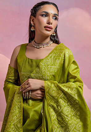 Bangalore Silk Saree in Light Green