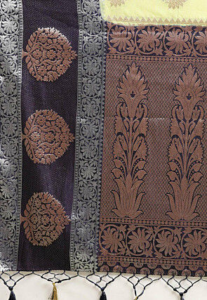 Woven Bangalore Silk Saree in Light Green