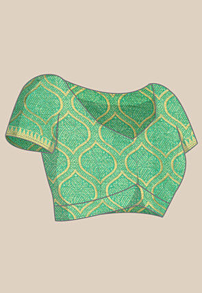 Woven Bangalore Silk Saree in Light Orange