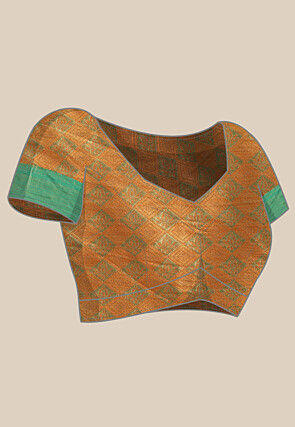 Woven Bangalore Silk Saree in Light Teal Green