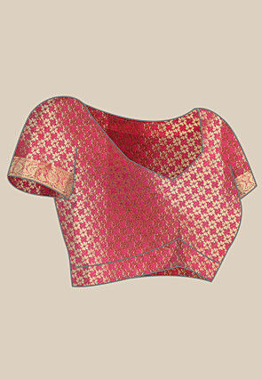 Woven Bangalore Silk Saree in Maroon